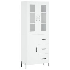 Vidaxl Skříň highboard bílá 69,5 x 34 x 180 cm kompozitní dřevo