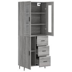 Greatstore Skříň highboard šedá sonoma 69,5 x 34 x 180 cm kompozitní dřevo