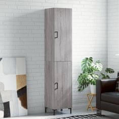 Greatstore Skříň highboard šedá sonoma 34,5 x 34 x 180 cm kompozitní dřevo