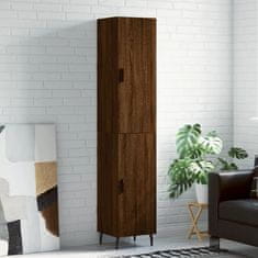 Greatstore Skříň highboard hnědý dub 34,5 x 34 x 180 cm kompozitní dřevo