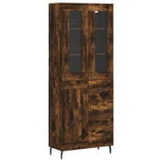 Vidaxl Skříň highboard kouřový dub 69,5 x 34 x 180 cm kompozitní dřevo