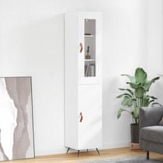 Greatstore Skříň highboard bílá 34,5 x 34 x 180 cm kompozitní dřevo