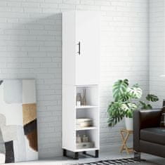 Greatstore Skříň highboard bílá 34,5 x 34 x 180 cm kompozitní dřevo