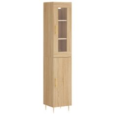 Vidaxl Skříň highboard dub sonoma 34,5 x 34 x 180 cm kompozitní dřevo