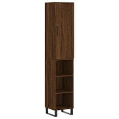 Vidaxl Skříň highboard hnědý dub 34,5 x 34 x 180 cm kompozitní dřevo