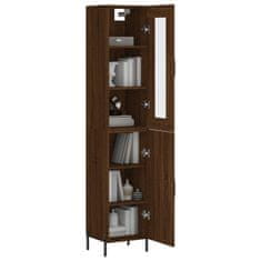 Greatstore Skříň highboard hnědý dub 34,5 x 34 x 180 cm kompozitní dřevo