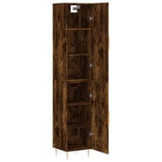 Greatstore Skříň highboard kouřový dub 34,5 x 34 x 180 cm kompozitní dřevo