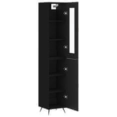 Greatstore Skříň highboard černá 34,5 x 34 x 180 cm kompozitní dřevo