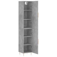 Greatstore Skříň highboard betonově šedá 34,5x34x180 cm kompozitní dřevo