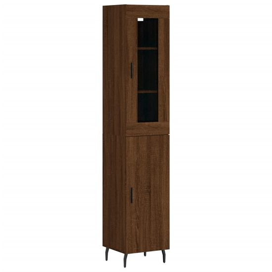 Vidaxl Skříň highboard hnědý dub 34,5 x 34 x 180 cm kompozitní dřevo