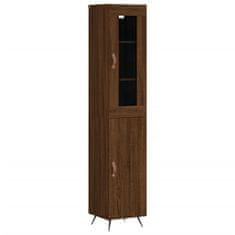 Vidaxl Skříň highboard hnědý dub 34,5 x 34 x 180 cm kompozitní dřevo