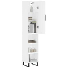 Greatstore Skříň highboard bílá 34,5 x 34 x 180 cm kompozitní dřevo