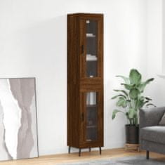 Greatstore Skříň highboard hnědý dub 34,5 x 34 x 180 cm kompozitní dřevo