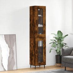 Greatstore Skříň highboard kouřový dub 34,5 x 34 x 180 cm kompozitní dřevo