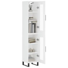 Greatstore Skříň highboard bílá 34,5 x 34 x 180 cm kompozitní dřevo