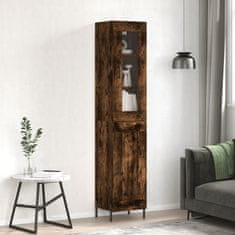 Greatstore Skříň highboard kouřový dub 34,5 x 34 x 180 cm kompozitní dřevo