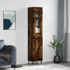 Greatstore Skříň highboard kouřový dub 34,5 x 34 x 180 cm kompozitní dřevo