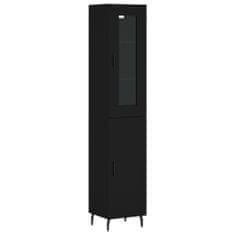 Vidaxl Skříň highboard černá 34,5 x 34 x 180 cm kompozitní dřevo