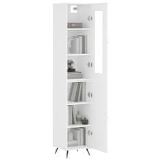 Greatstore Skříň highboard bílá 34,5 x 34 x 180 cm kompozitní dřevo