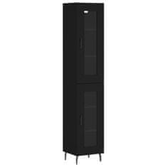 Vidaxl Skříň highboard černá 34,5 x 34 x 180 cm kompozitní dřevo