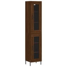 Vidaxl Skříň highboard hnědý dub 34,5 x 34 x 180 cm kompozitní dřevo