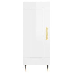 Greatstore Skříň highboard bílá s vysokým leskem 34,5x34x180 cm kompozit