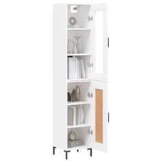 Greatstore Skříň highboard bílá 34,5 x 34 x 180 cm kompozitní dřevo