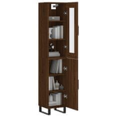 Greatstore Skříň highboard hnědý dub 34,5 x 34 x 180 cm kompozitní dřevo