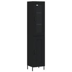 Vidaxl Skříň highboard černá 34,5 x 34 x 180 cm kompozitní dřevo