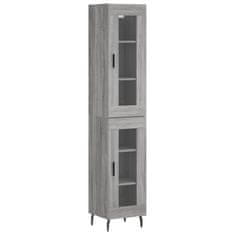 Vidaxl Skříň highboard šedá sonoma 34,5 x 34 x 180 cm kompozitní dřevo