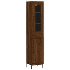 Vidaxl Skříň highboard hnědý dub 34,5 x 34 x 180 cm kompozitní dřevo