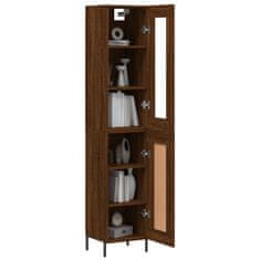 Greatstore Skříň highboard hnědý dub 34,5 x 34 x 180 cm kompozitní dřevo