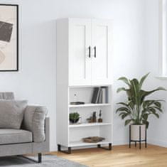 Greatstore Skříň highboard bílá 69,5 x 34 x 180 cm kompozitní dřevo