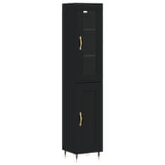 Vidaxl Skříň highboard černá 34,5 x 34 x 180 cm kompozitní dřevo