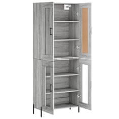 Greatstore Skříň highboard šedá sonoma 69,5 x 34 x 180 cm kompozitní dřevo