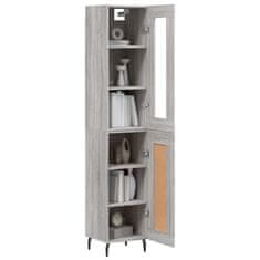 Greatstore Skříň highboard šedá sonoma 34,5 x 34 x 180 cm kompozitní dřevo