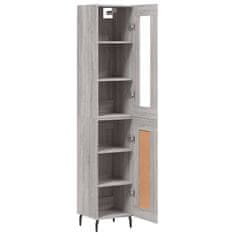 Greatstore Skříň highboard šedá sonoma 34,5 x 34 x 180 cm kompozitní dřevo