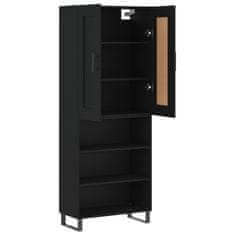 Greatstore Skříň highboard černá 69,5 x 34 x 180 cm kompozitní dřevo