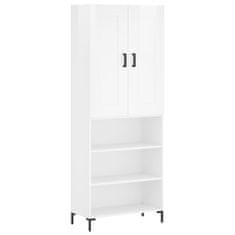 Vidaxl Skříň highboard lesklá bílá 69,5 x 34 x 180 cm kompozitní dřevo