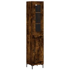 Vidaxl Skříň highboard kouřový dub 34,5 x 34 x 180 cm kompozitní dřevo