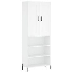 Greatstore Skříň highboard bílá 69,5 x 34 x 180 cm kompozitní dřevo