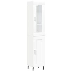 Vidaxl Skříň highboard bílá 34,5 x 34 x 180 cm kompozitní dřevo