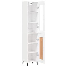 Greatstore Skříň highboard bílá 34,5 x 34 x 180 cm kompozitní dřevo