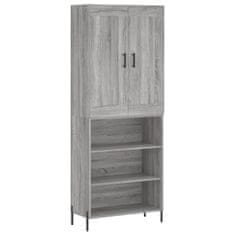 Vidaxl Skříň highboard šedá sonoma 69,5 x 34 x 180 cm kompozitní dřevo