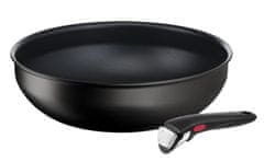 2dílná sada pánev wok 26cm + 1 odnímatelná rukojeť Ingenio Eco Resist L3979302