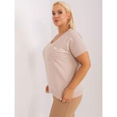 RELEVANCE béžová dámská plus size Dámská halenka RV-BZ-8959.75P_401754 Univerzální