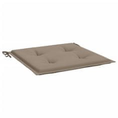 Vidaxl Podušky na zahradní židli 4 ks taupe 50x50x3 cm látka oxford