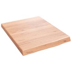 Vidaxl Koupelnová deska hnědá 40x50x(2-4) cm ošetřený masivní dřevo