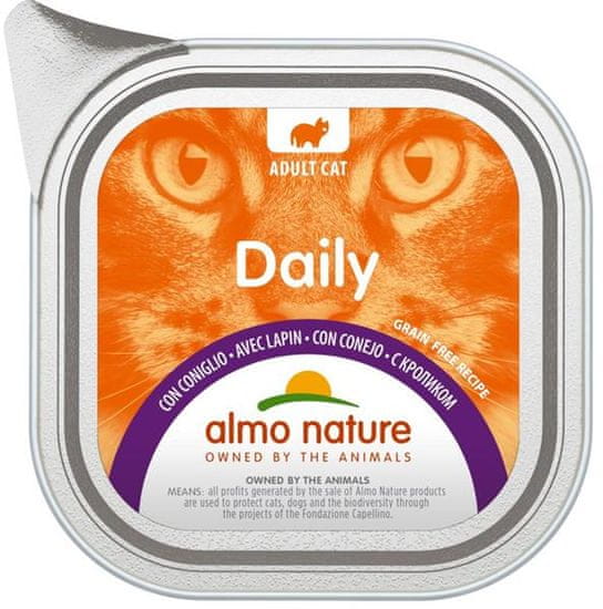 Almo Nature Daily Menu cat van. králík 100g