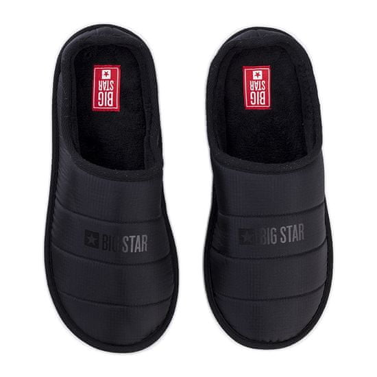 Big Star Pánské černé zateplené pantofle